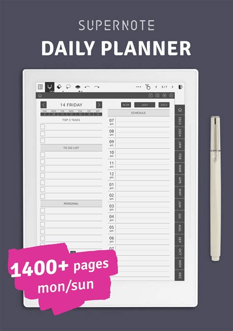 Supernote Planner Template